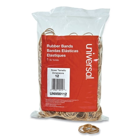 Universal Rubber Bands, Size 12, 1-3/4 x 1/16, 2500 Bands/1lb Pack -UNV00112