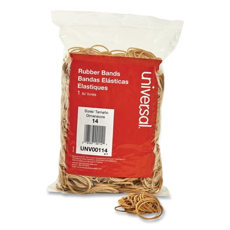 Universal Rubber Bands, Size 14, 2" x 1/16", 2200 Bands/1 lb Pack