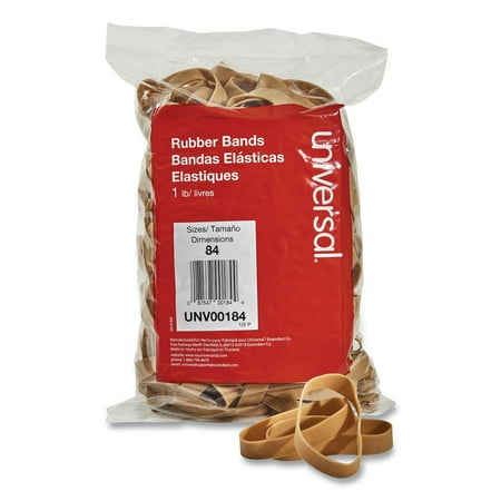 Universal Rubber Bands, Size 84, 3-1/2 x 1/2, 155 Bands/1lb Pack -UNV00184