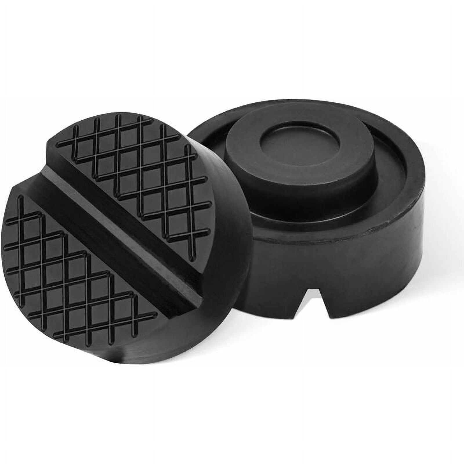 Universal Rubber Cushion Pads for Vehicle Jacks, Hydraulic Lift Absorbers (Black)