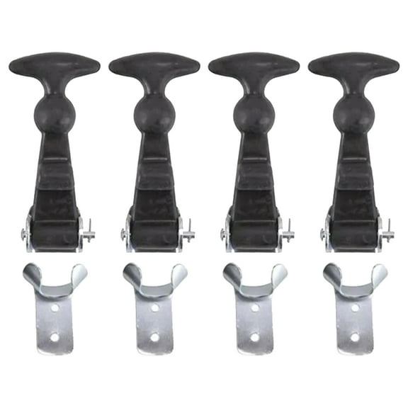 Universal Rubber Flexible Hasp T-Handle Latches, Trunk / Hood, 4 Pack