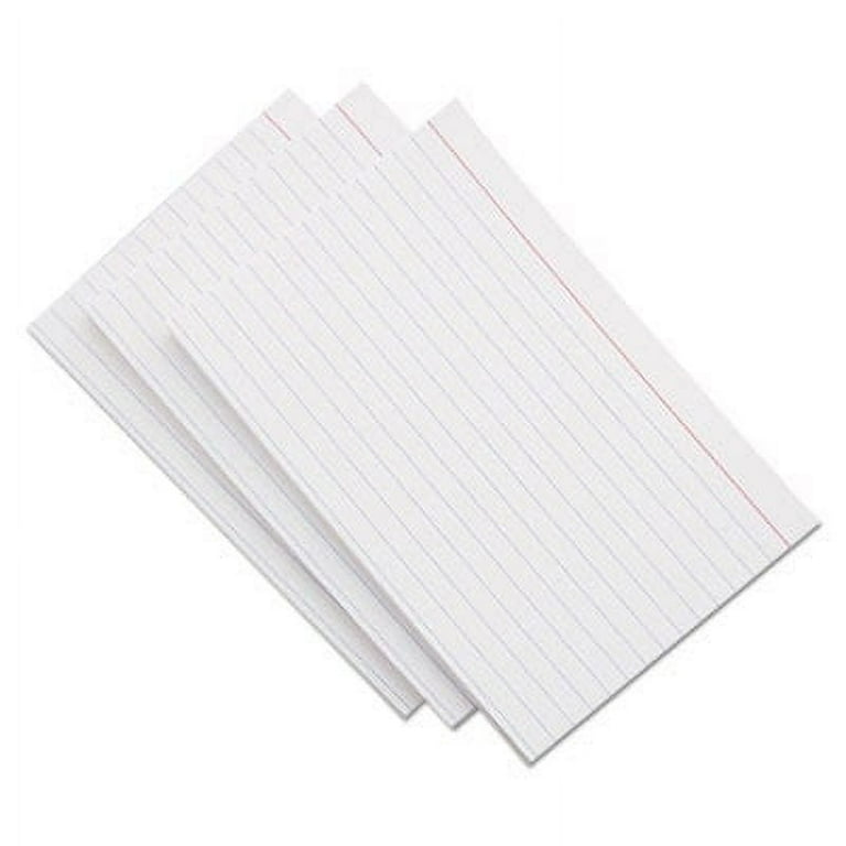 Ruled Index Cards, 3 x 5, White, 500/Pack Ruled Index Cards, 3 x 5, White, 500/Pack