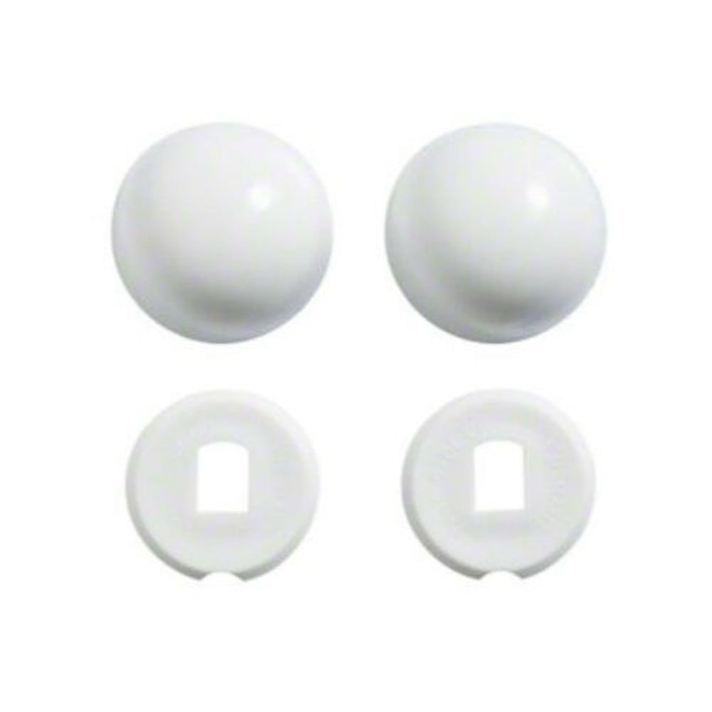 Universal Rundle Color Replacement Plastic Toilet Bolt Caps Set of 2