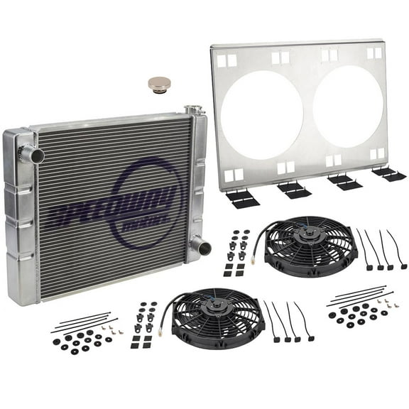 Universal SBC/BBC Radiator Kit w/Dual Electric Fans, 31 Inch