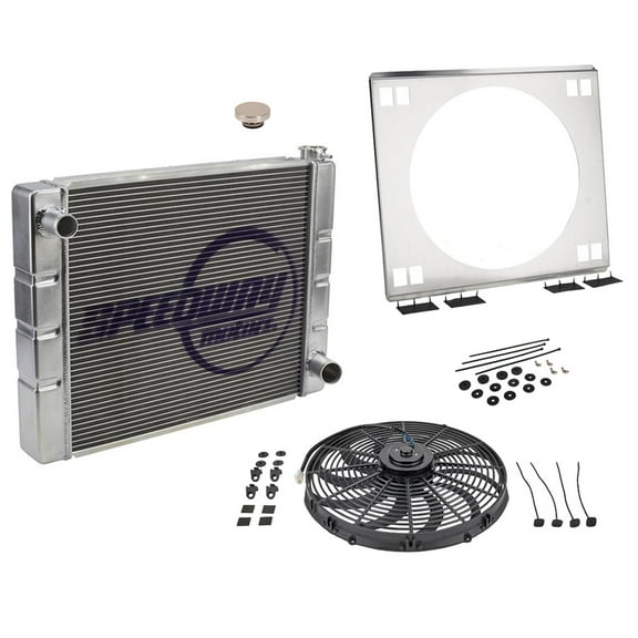 Universal SBC/BBC Radiator Kit w/Single Electric Fan, 26 Inch