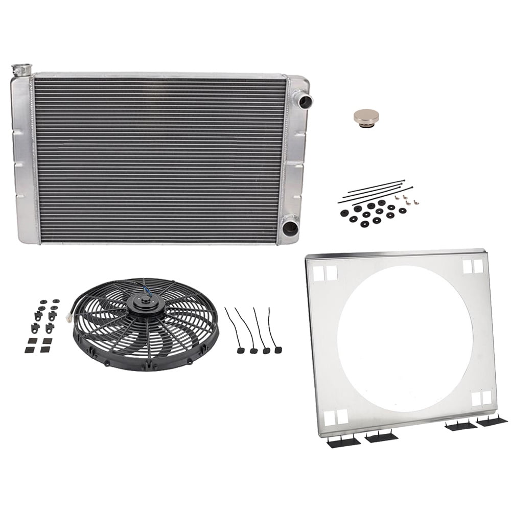 Universal SBC Double Pass Radiator Kit w/Electric Fan, 31 Inch