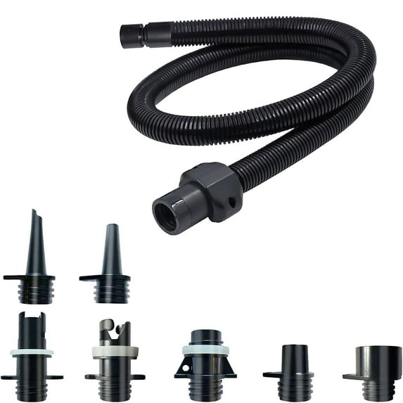 Universal SUP Pump Adapter Hose with 7 Nozzles - Fits Most Paddle Board & Inflatable Boat Pumps - 0.9" Inner Diameter Quick Connect Air Valve Kit - Heavy Duty Swivel Threaded Connector