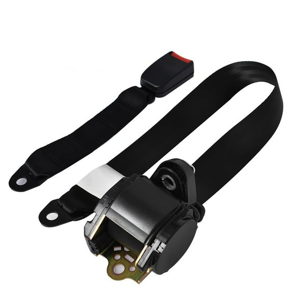 Cozyhomestore Adjustable 3-Point Retractable Seat Belt, Black