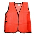 thumbnail image 1 of universal safety vest high visibility orange mesh unisex one size fits all, 1 of 2