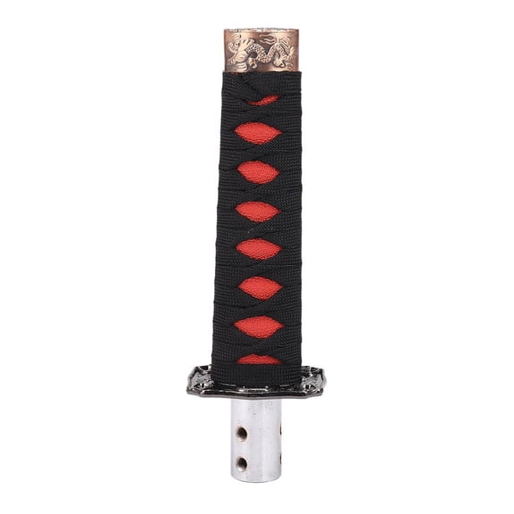 Universal Samurai Sword Gear Shift Knob Shifter Katana Metal Black+Red 15cm,1 x Shift Knob 4 x Black Plastic Adapters 6 x Screws 1 x Hex Key,Black & Red