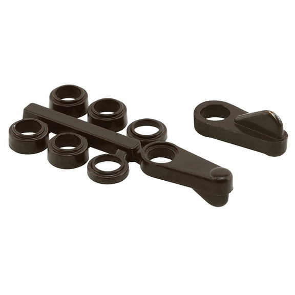 Universal Screen Clips, Fits Flush To 7/16 in., Diecast, Bronze Plated Finish, Stackable Height-Adjustment Rings (4-pack)