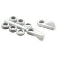 thumbnail image 1 of Universal Screen Clips, Fits Flush To 7/16 in., Diecast, White, Painted Finish, Stackable Height-Adjustment Rings (4-pack), 1 of 2