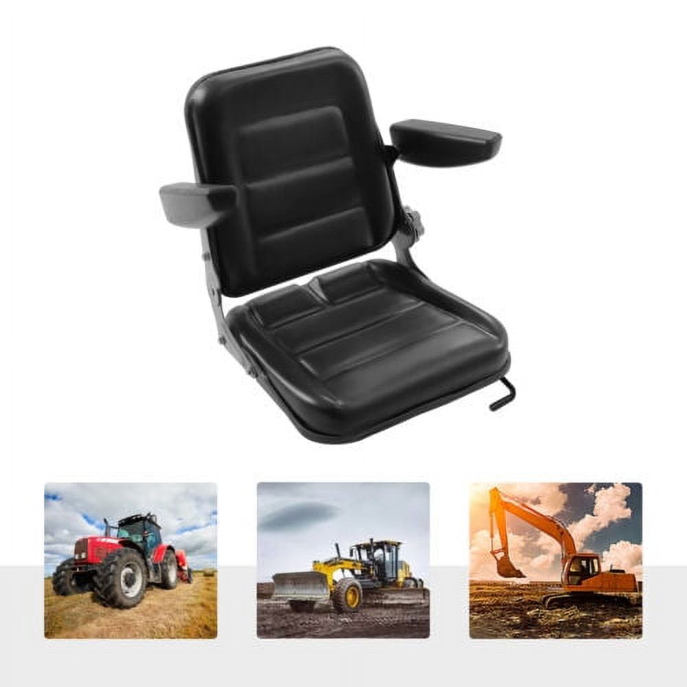 Universal Seat with Adjustable Backrest for Forklift Garden Tractor Lawn Mower