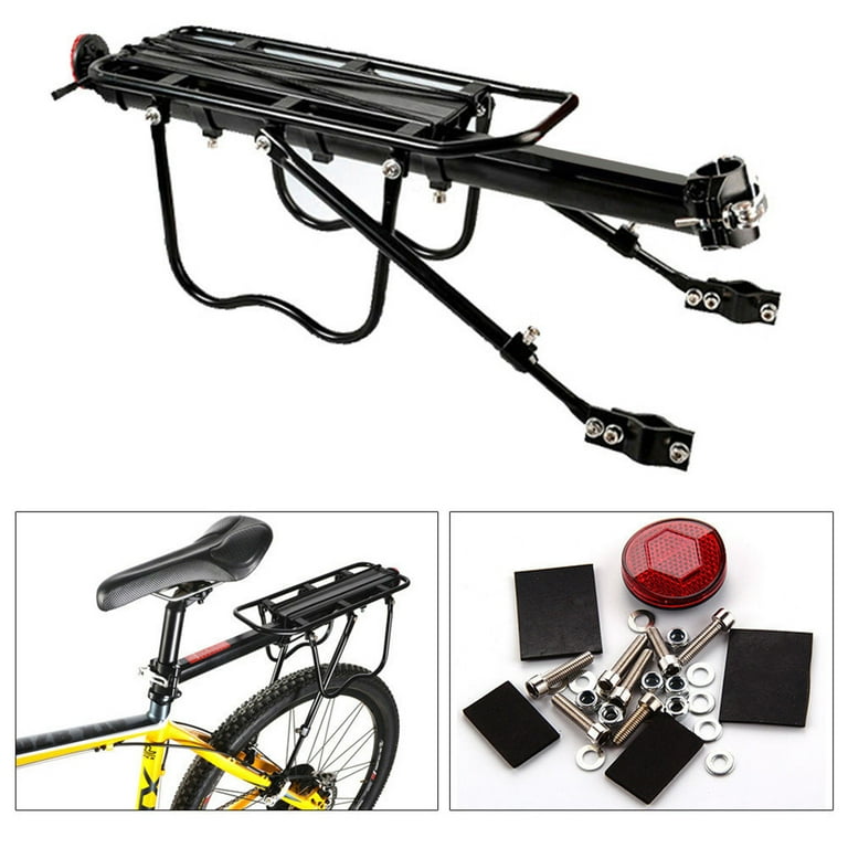 Universal Seatpost Rack Bike Carrier Rack Rear Frame Mounted Heavy Duty Cycle Accessory