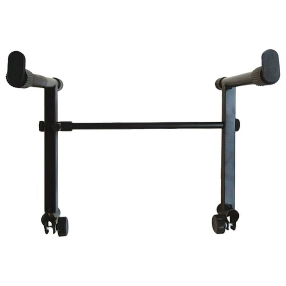 Universal Second Tier for X-Style Keyboard Stand Extension - Adjustable Width, Non-Slip Arms, Second Tier Keyboard Setup for Electric Pianos Stand Add-On, Black(One Pcs)
