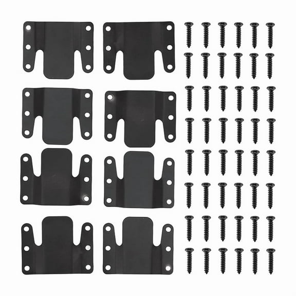 Universal Sectional Sofa Interlocking, 8 Pieces Couch Clips Sofa Connectors Bracket Furniture Connectors with Screws,8 x Sofa Interlocking 1 set x screw,Black