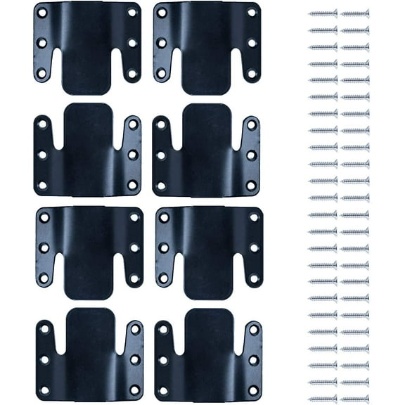 Universal Sectional Sofa Interlocking, Couch Connectors, Connector Bracket with Hardware- 4 Sets, 8 Pieces