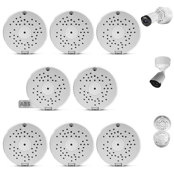 Universal Security Camera ABS Mounting Brackets 8 Pack For CCTV Cameras