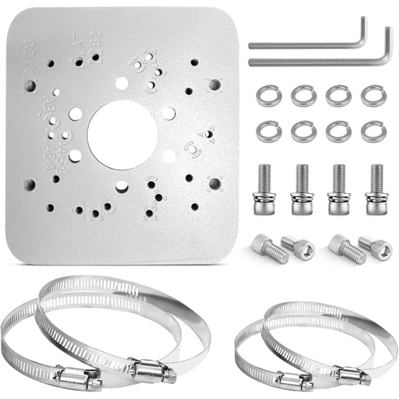 Universal Security Camera Mount Wall Mounting Brackets,Vertical Pole Mount Adapter Bracket for CCTV Camera Pole Clamp Solar Panel Clamps Outdoor Video Surveillance