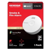 Universal Security Instruments 2 IN 1 10-Year Battery Smoke & Fire Alarm