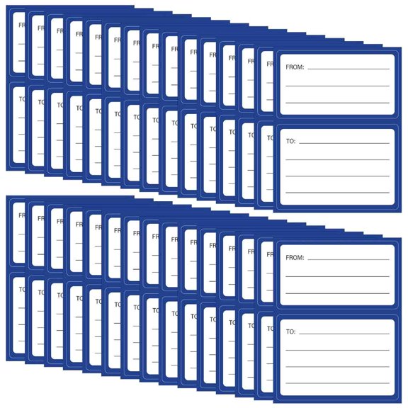 Universal Self-Adhesive Address Label Stickers for Handwritten Mailing Envelopes Boxes and Shipping Transport Labels 50-Pack Designs May Vary