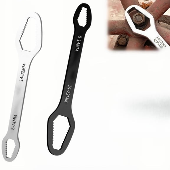 Universal Self Adjusting Wrench 8-22mm Double End, Bolt Stripper Tool for Automotive