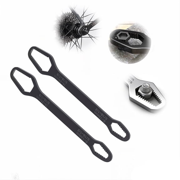 Universal Self Adjusting Wrench 8–22mm, Dual-Ended Self-Tightening Multifunctional Sink Tool – All-in-One for Tight Spaces, Anti-Slip