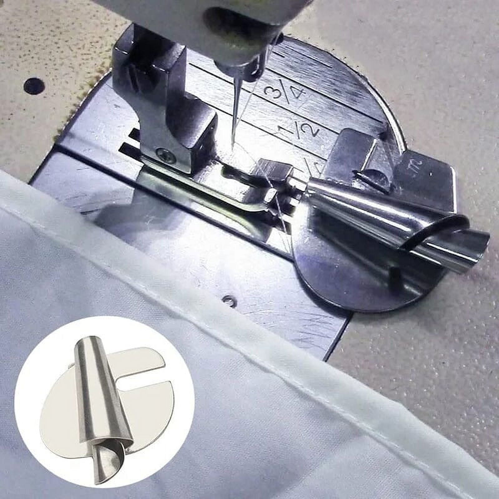 Universal Sewing Rolled Hemmer Foot Set,Rolled Hem Foot for Sewing  Machine,3mm-10mm 8PCS Wide Rolled Hem Presser Foot Set,Industrial Curved  Scroll