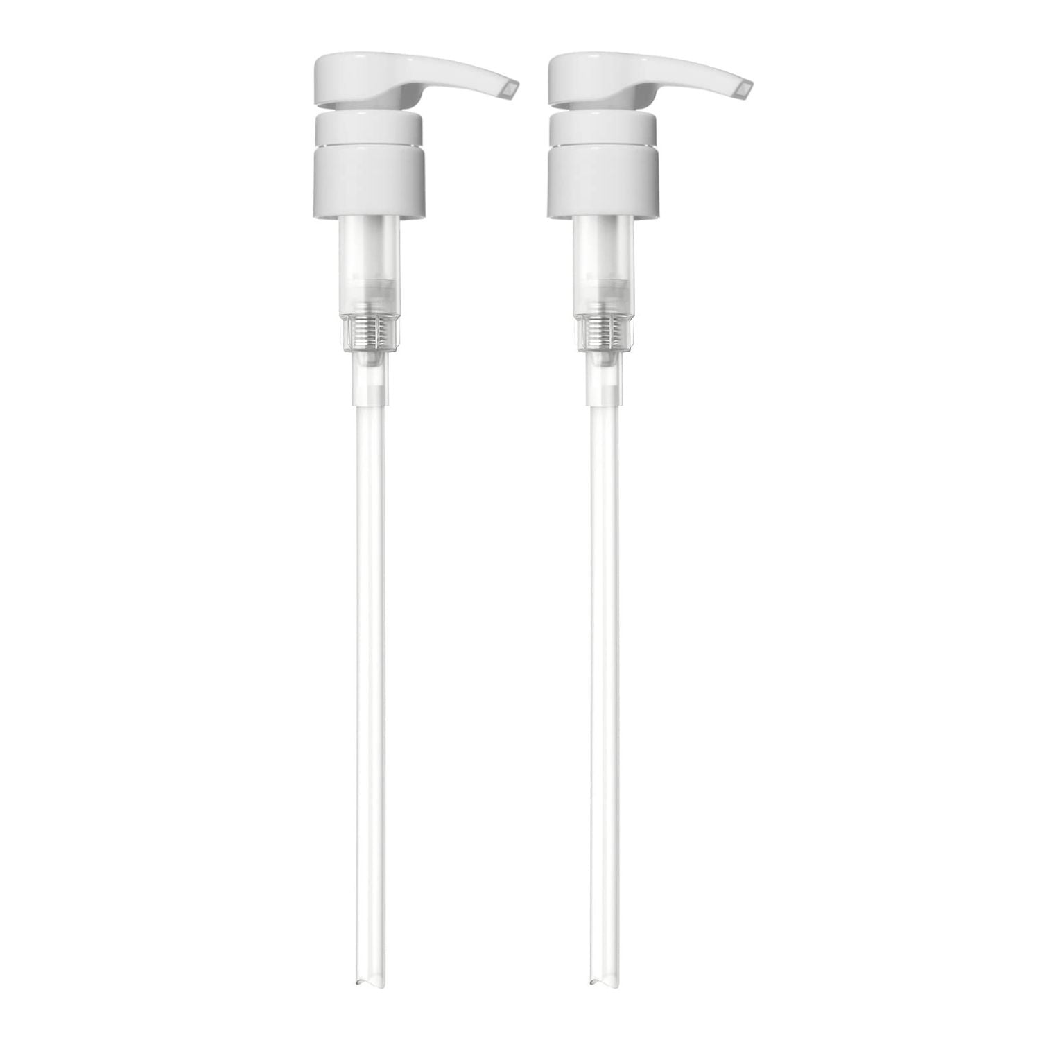 Universal White Plastic Shampoo and Conditioner Pump Set
