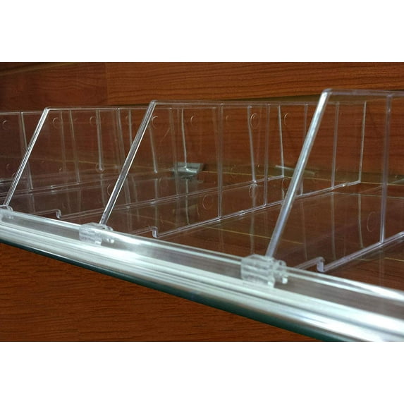 Universal Shelf Lip & Adjustable Depth Divider Kit, 10 Dividers Included for Each 48" L Adhesive Front Lip, 1 Lip, 10 3" H Dividers