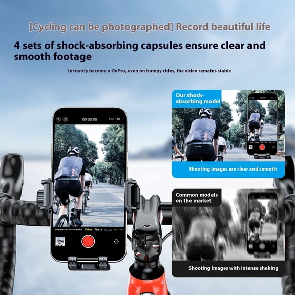 Universal Shock Absorbing Phone Mount For Motorcycle Handlebar Secure Silicone Grip Vibration Damping Technology Stable Riding Companion