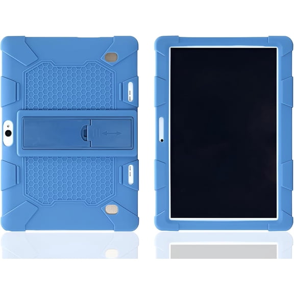 Universal Shockproof Silicone Stand Case Cover for 10.1 Inch Android Tablet PC Protective（Dark Blue）