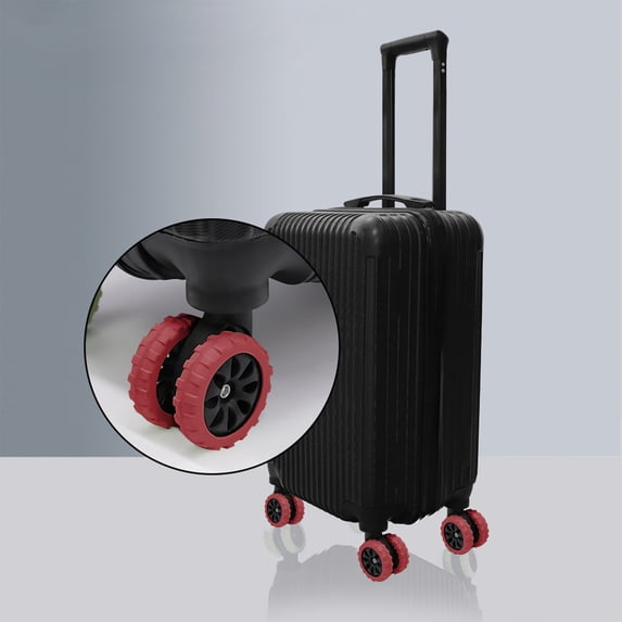 Universal Silica Luggage Wheel Cover, Wear Resistant Trolley Suitcase Caster Sleeve, Noise Reduction, Non-Slip, Fits 21.65-26.77in Wheels, Red/Gray/Blue/Green, 1-Pack