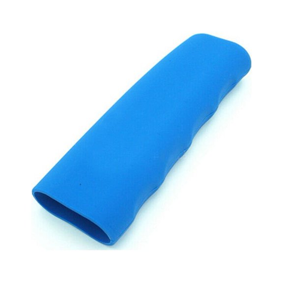 Universal Silicone Car Handbrake Cover Anti-Slip Sleeve Gel Parking Hand Brake Grip for All Vehicle Types Blue