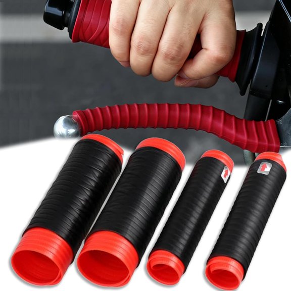 Universal Silicone Handlebar & Brake Lever Grip Covers, Non-Slip Wrap-Around Motorcycle Grips with Brake Lever Grip Wrap, Bike Motorcycle Handlebar Grips