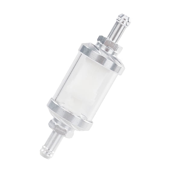 Universal Silver Motorcycle Fuel Filter, Reusable High-Flow Gasoline Filter Cup With Transparent Housing, Premium Engine Protection Accessory, Pack Of 1, For Motorcycles, Scooters