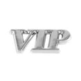 thumbnail image 1 of Universal Silver Tone VIP Shaped Car Body Metal Decorative Emblem Badge Decal Sticker, 1 of 2