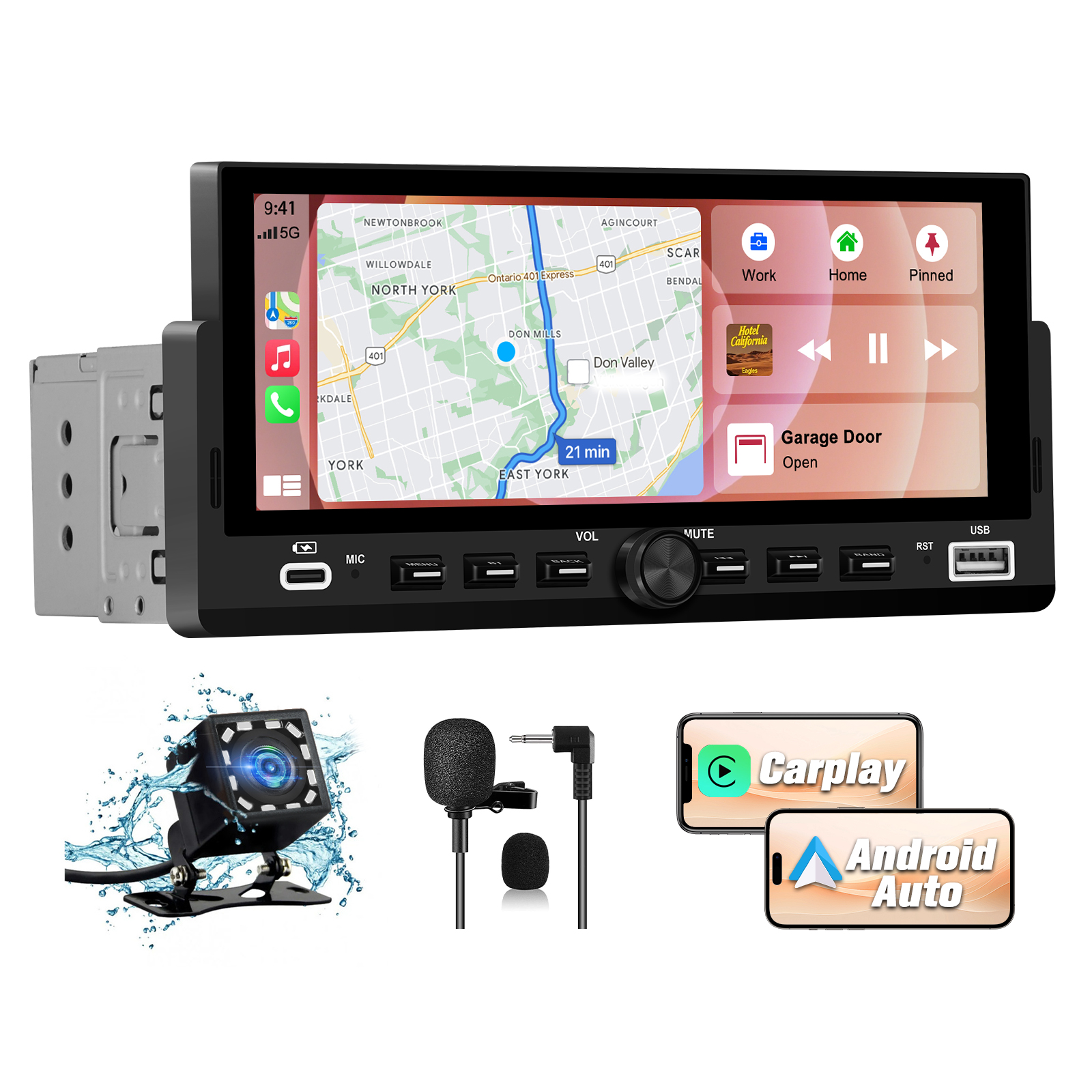 XTRONS External Microphone Mic For Car Radio Bluetooth Stereo Head Unit – 3M