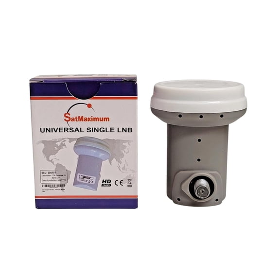Universal Single LNB 0.1db Polarized HD Digital Satellite Signal Receiver for Dish Antennas High Gain, Low Noise, Weatherproof Design
