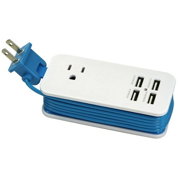 Universal Single Outlet 4 USB Ports Charging Station Adapter Power Socket