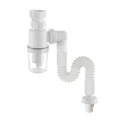 Universal Sink Drain Pipe Kit with Anti Siphon and Adjustable Feature for Bathroom Sinks in White Durable and Easy to Install