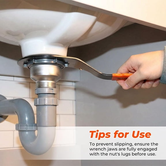 Universal Sink Drain Wrench,Open Design Facilitates for Easy Use,for Loosening and Tightening 4, 6, and 8 Tab Locknuts on Strainer Drains$$Tools & Hardware Other