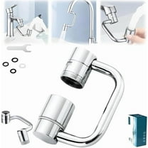 Universal Sink Faucet 1080° Rotatable Faucet Aerator Extension, U Shaped Faucet Extender, flexiflow 1080° Rotating Faucet Extender for Bathroom Sink/Kitchen, 2 Modes Adjustable(1pcs, 1 Mode)
