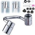 thumbnail image 1 of Universal Sink Faucet 1440° Rotatable Faucet Aerator Extension, Rotatable Faucet Aerator Extension, U Shaped Faucet Extender for Bathroom Kitchen, 2 Modes Adjustable (1Pc), 1 of 9