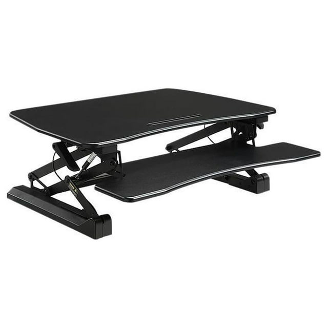Universal Sit-to-Stand Desk Riser, Gas-Powered, 32", Black