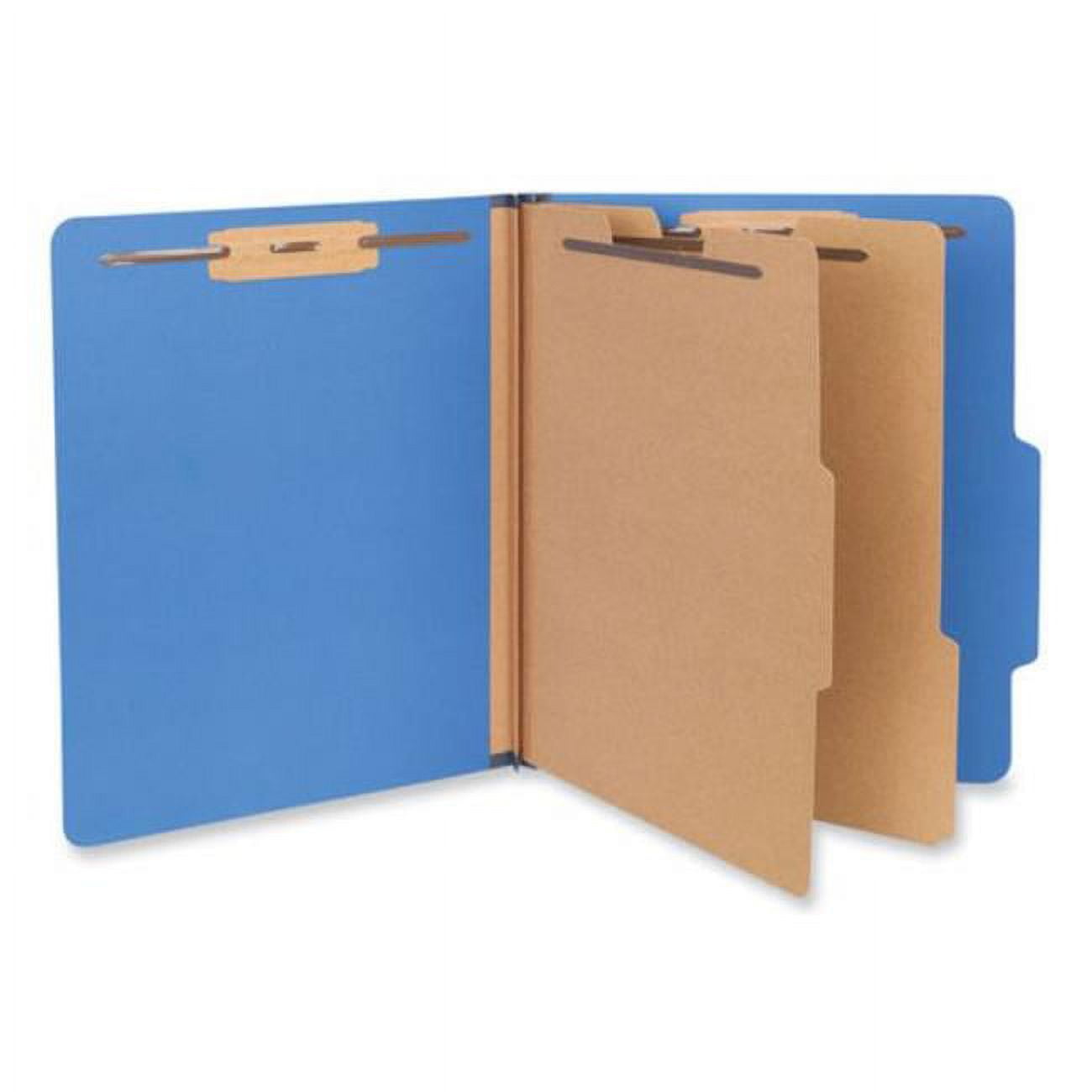 Universal SixSection Pressboard Classification Folders 2 Dividers Letter Size Blue Pack