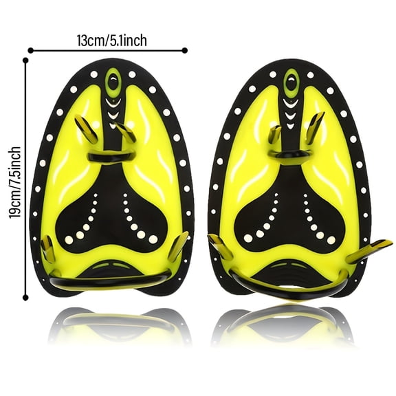 Universal Size Flat Design Swim Hand Paddles, Professional Swimming Training Gear for Adults Teens, Boost Arm Power During Pool Fitness Practice