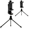 thumbnail image 1 of Universal Smartphone Tripod Adapter - 360° Rotating, 58-101mm Clip, for iPhones/Android - 1/4" Screw, Stable Grip, 1 of 6