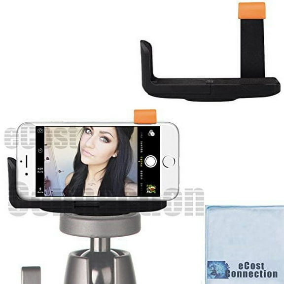 Universal Smartphone Tripod Mount with Padding Fits Almost All Phones + eCostConnection Microfiber Cloth