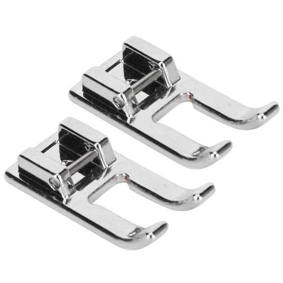 Universal Snap On 7mm Open Toe Foot for Singer, Brother, Babylock - High Hardness Q235 Steel Applique & Embroidery Presser Foot (2 Pack)